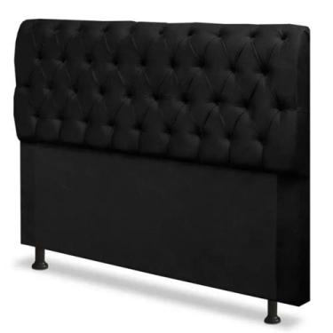 Imagem de Cabeceira Paris Para Cama Box Casal 140cm - R.S. STORE, Corino Preto