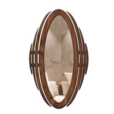 Imagem de Espelho Corpo Inteiro Decorativo Siena 78x131 - CREATUS, MARROM