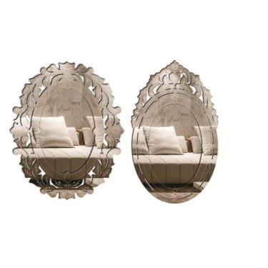 Imagem de Kit 2 Pecas Espelho Veneziano Decorativo 60x40 3884 e 3882 - CREATUS, 