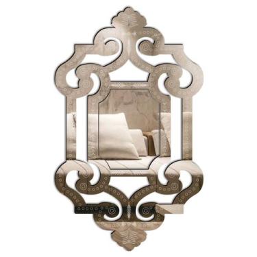 Imagem de Espelho Decorativo Veneziano Amb Sala Quarto 3899 - CREATUS, prata
