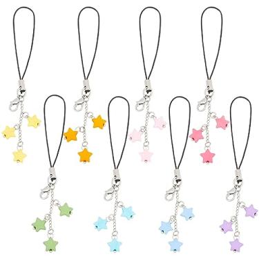 Imagem de BENECREAT Acessórios de charme de telefone fofos, pirulito borboleta leite chá colorido resina telefone charme alça, Sem Pedra Preciosa