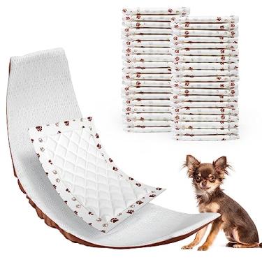 Imagem de MICOOYO Forros de Fraldas para Cães, Absorventes de Fraldas para Cães, Absorventes Descartáveis para Cães, Absorventes Menstruais para Cães, Forros de Fraldas para Cães com Faixa de Barriga, Inserções