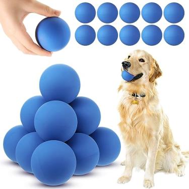 Imagem de Hiboom Pacote com 15 bolas de tênis de borracha natural para cães que pegam bolas de cachorro de estimação para treinamento de busca, 6,2 cm, bolas de brinquedo interativas de alto salto e flutuantes