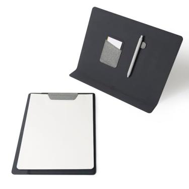Imagem de LHiDS Creative A4 Folio 2.0 com suporte, currículo de portfólio de negócios, padfólio 3 em 1 com acessórios magnéticos, funciona como capa de notebook, prancheta, placa organizadora de mesa para casa e escritório, (cinza)