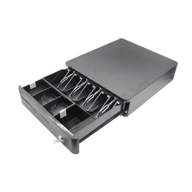 Imagem de Fancyes Cofre organizador de economia de dinheiro, cofre de dinheiro com trava para dinheiro resistente para gaveta de caixa registradora de supermercado,