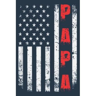 Imagem de US Flag Papa Father: Study Notebook, 6 x 9 inches, 120 pages