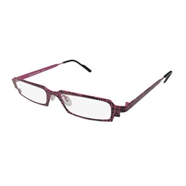 Imagem de Óculos femininos femininos e femininos Harry Lary's Tequily com aro completo estilo slim e leve/óculos de sol, Pink / Black Pattern, 48-0-0