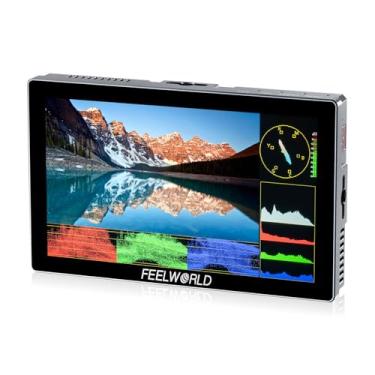Imagem de FEELWORLD P6X 5,5 polegadas alumínio DSLR câmera monitor de campo tela sensível ao toque 4K HDMI