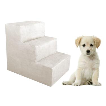 Imagem de Escada Pet para Cães e Gatos Suede Bege Dal Poz Estofados