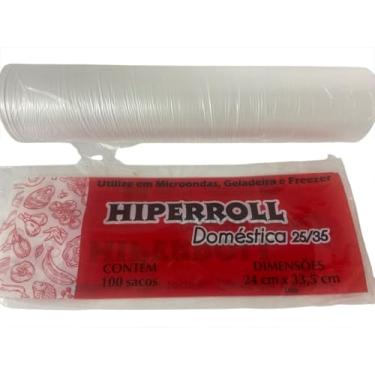 Imagem de BOBINA DE SACO PLASTICO PARA ALIMENTOS FREEZER MICRONDAS GELADEIRA DE 25X35CM COM 100 UNIDADES