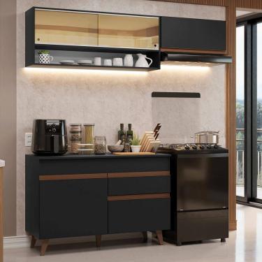 Imagem de Armário de Cozinha Compacta 190cm Preto Reims Madesa 06