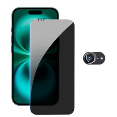Imagem de CORONITAS Película de Privacidade 5D para iPhone 16e, Proteção de Câmera Transparente, Cerâmica Fosca Anti Reflexo, 6,1 Polegadas, Anti Spy 16e