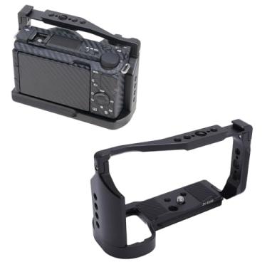 Imagem de Gaiola de Câmera Universal, Estabilizador de Câmera de Liga de Liga de Alumínio, Com Arca Tipo QR Placa e Orifícios de Parafuso de 1/4 3/8, para ZV E10II, para RS2 RS3 RS4