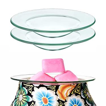 Imagem de Corleone Substituição De Aquecedor De Cera Prato Aquecedor De Óleo Prato Redondo Vidro Vela Aquecedor Tigela Prato Bandeja De Cera Para Cera Perfumada Aromaterapia Lâmpada Lâmpadas Elétricas Aqueced