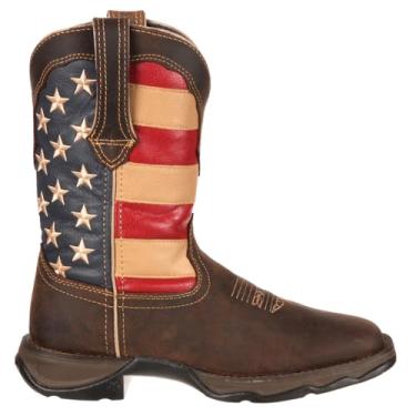 Imagem de Durango Bota faroeste Lady Rebel com bandeira RD4414 de 25 cm, Marrom/Bandeira da União, 6.5
