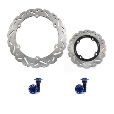 Imagem de Discos de freio dianteiros traseiros rotores com parafusos de montagem para Honda CB500F CBR500R 2013-2021, CB500X 2013-2018, CB650F 2014-2018, CB650F ABS 2014-2018, acessórios de substituição de
