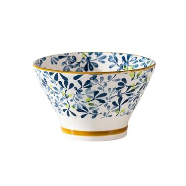 Imagem de Tigela de chapéu personalizada criativa de estilo japonês, primavera, verão, outono e inverno, tigela de macarrão de arroz de pernas altas de cerâmica doméstica - tigela de chapéu de 12,7 cm - inverno