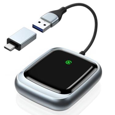 Imagem de SINPO Adaptador Wireless CarPlay e Android Auto – Converta CarPlay com Fio em Sem Fio, Plug & Play, Compatível com iPhone iOS 10+ e Android 11.0+ para Carros a Partir de 2017