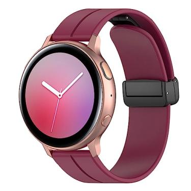 Imagem de Pulseira De Silicone Magnética 20mm Marca 123Smart Compativel com Active/Active 2/Galaxy Watch 3 41mm/Galaxy Watch 4 5 6/Galaxy Watch 42mm R810/Gear Sport R600 / Gear S2 Classic R732 / GT 2 e 3 42mm