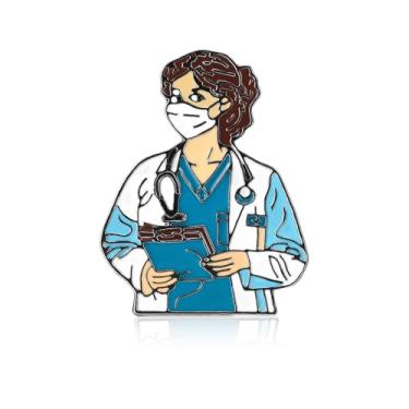 Imagem de Dr's gift Broche de esmalte para médico feminino, mochila de lapela e crachá, joias médicas, presentes para enfermeiras, estudantes de medicina, defensores da saúde, Medium, Zinco, Sem Pedra Preciosa