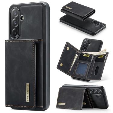 Imagem de DG.MING Capa carteira de couro magnética destacável 2 em 1 para Samsung Galaxy A26 5G, com 7 compartimentos para cartão + compartimento para dinheiro, recurso de suporte, TPU à prova de choque e capa