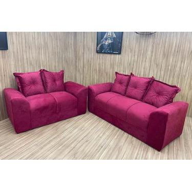 Imagem de Sofá 2 e 3 Lugares Vinho 918 Porto - Alpoim
