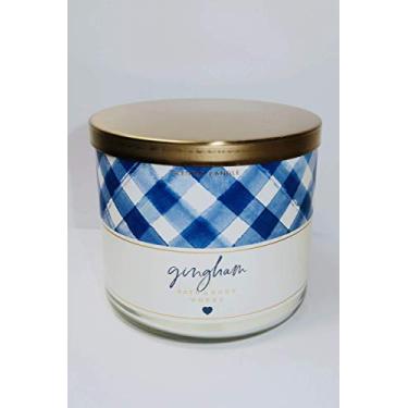 Imagem de Bath and Body Works Nova vela Gingham 3 pavios 411 g com tempo de queima de 25-45 horas