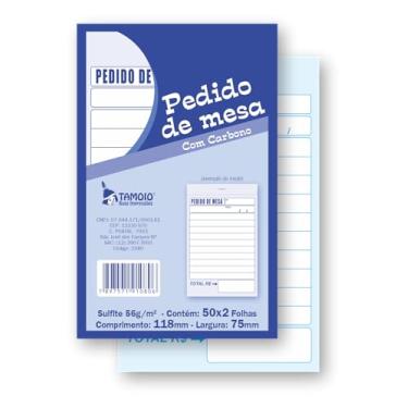 Imagem de Pedido Mesa C/Carbono 50x02 Folhas - Pacote C/5 Blocos