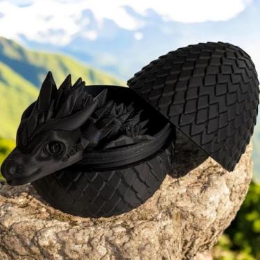 Imagem de Kit Dragão Articulado + Ovo De Dragão Exclusivo E Decorativo - FLEX3D,