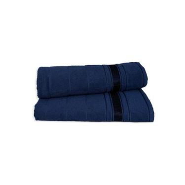 Imagem de Toalha de Banho Macia 100% Algodão Lepper Aurea 75cm x 1,50m, Azul-Mar