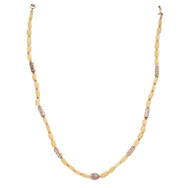 Imagem de Touchstone Colar feminino indiano de Bollywood moderno lindo feito à mão com contas coloridas de designer longo e deslumbrante, Liga metálica, Sem pedras preciosas