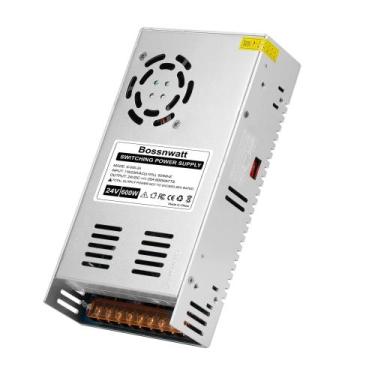 Imagem de Fonte de alimentação Bossnwatt 24V 25A 600W para tiras de LED, impress