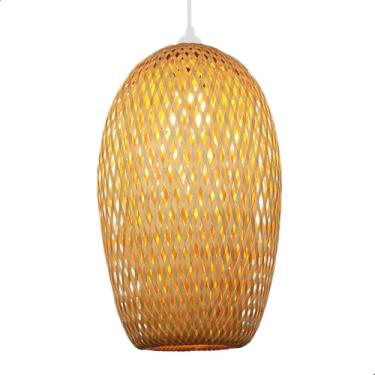 Imagem de Luminária de Teto Lustre Pendente Bambu Fundamentum Saint Martin 36 Fio Branco Rústico