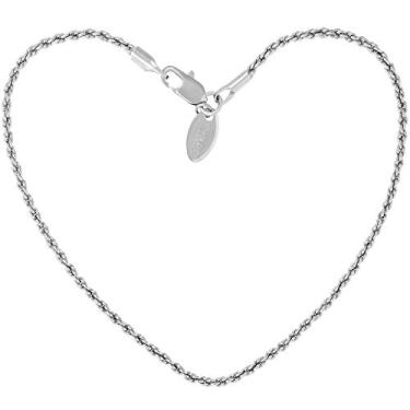 Imagem de LIFETIME JEWELRY Tornozeleira feminina de ouro de 1 mm com corrente de corda banhada a ouro real 24k, Medium, Large and Extra Large, Metal