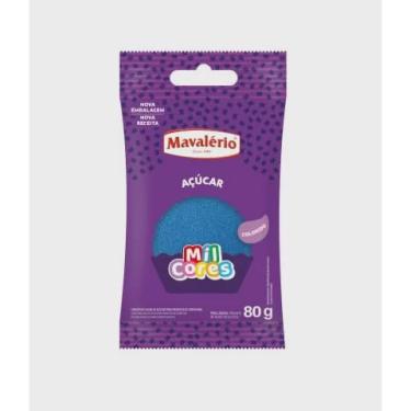 Imagem de Acucar Cristal Azul Mil Cores 80g Mavalerio