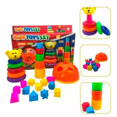 Imagem de Brinquedo Educativo Montar E Empilhar Criança De 1 A 2 Anos