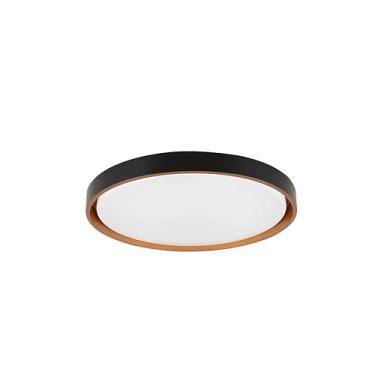 Imagem de Plafon LED Montana Redondo Moderno Preto Cobre, 41cm e 24W com 3 temperaturas de cor - Hevvy