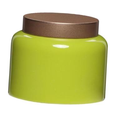 Imagem de IEUDNS Jarra de armazenamento selado com caliteira de chá de açúcar com caldeira de chá com tampa de pão de tampa de ferro de ferro, Verde