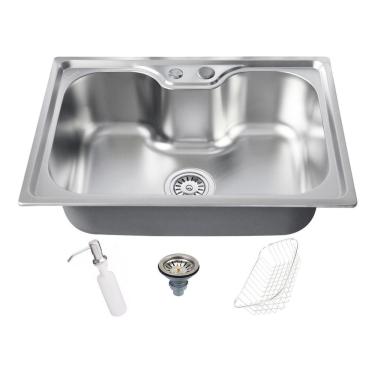 Imagem de Cuba Cozinha Gourmet Aço Inox Luxo Com Acessórios 50x40 Cm Brinovar