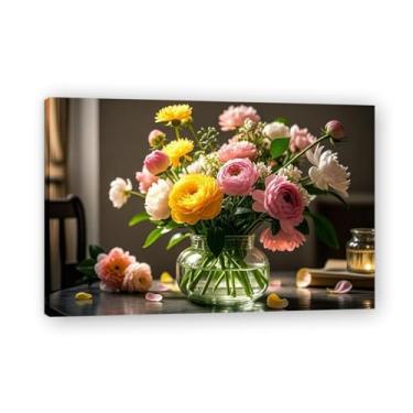 Imagem de Woven Basket Harbor Cozy Town Impressão em tela paisagem de aldeia quente arte de parede para decoração de escritório doméstico envolto em galeria 50 x 75 cm