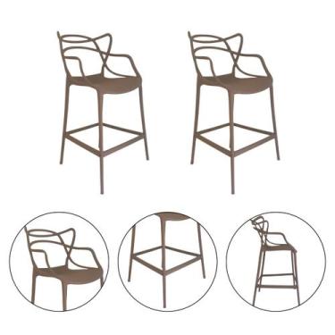 Imagem de Kit 2 Banquetas Allegra Comercial Leve Resistente Pronto Uso - Simple 