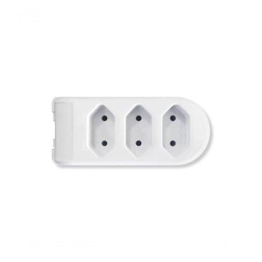Imagem de Tomada Barra 3 Tomadas 2p 10a 250v Branca