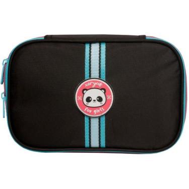 Imagem de Estojo Box Utility Panda Juvenil Escolar 100 Pens Glitter - Xeryus, Pr