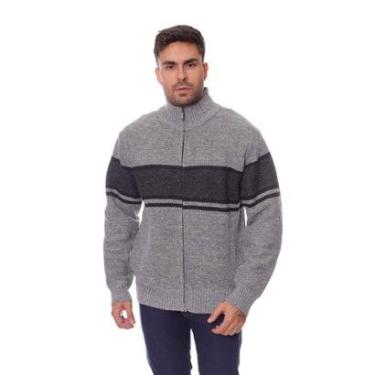 Imagem de Suéter Masculino Tricot Forrado Com Zíper Crocker - 49734-Masculino