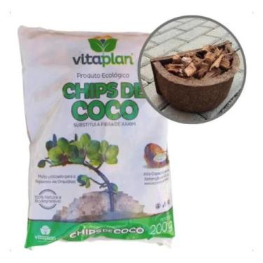 Imagem de Chips Coco Para Vasos Canteiros Jardim 200g NutriPlan