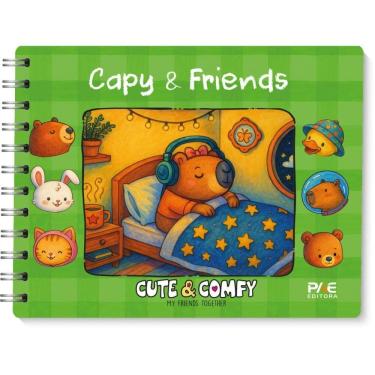 Imagem de Livro De Colorir Cute & Comfy Capy Dormindo Capa Dura