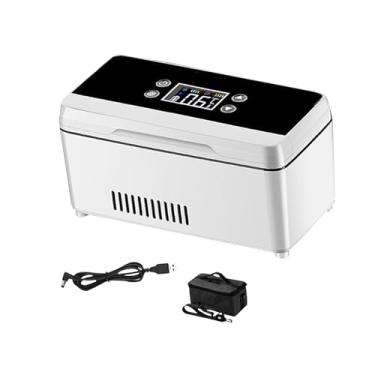 Imagem de harayaa Insulina caneta cooler viagens caixa de organizador refrigerado caixa de armazenamento de armazenamento Mini geladeira para viajar para casa a vida, Botão de Apertar