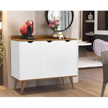 Imagem de Aparador 3 Portas Buffet 4400 Pés Palito Branco / Nature - Comprar Móv