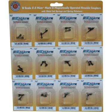 Imagem de Bachmann Trains E - Z Kill Mark II Magnetic Knuckle Couplers with Metal Coil Spring - Medium (12 Coupler pairs per card) - N Scale