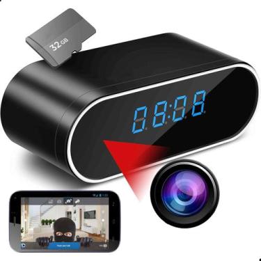 Imagem de Mini Câmera Escondida Z10 W-Fi Relógio Digital + Cartão 32GB Filmadora